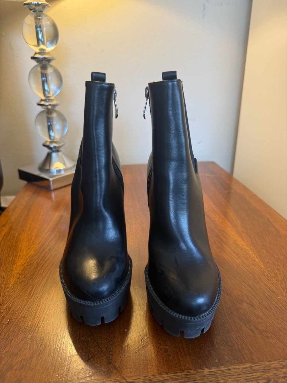 Black Women's Platform Chelsea Boots